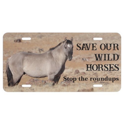 Save Our Wild Horses License Plate