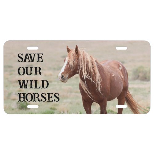 Save Our Wild Horses Onaqui License Plate
