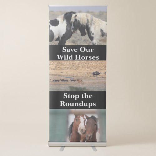 Save Our Wild Horses Retractable Banner