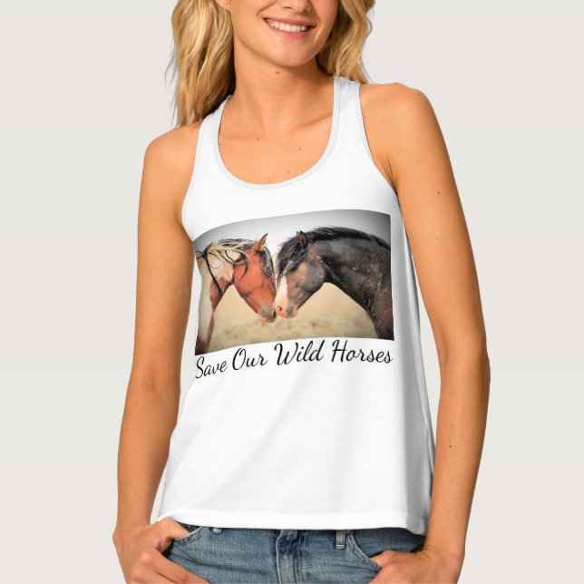 Save Our Wild Horses Tank Top (Front)