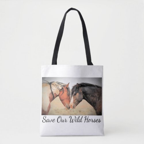 Save Our Wild Horses Tote Bag