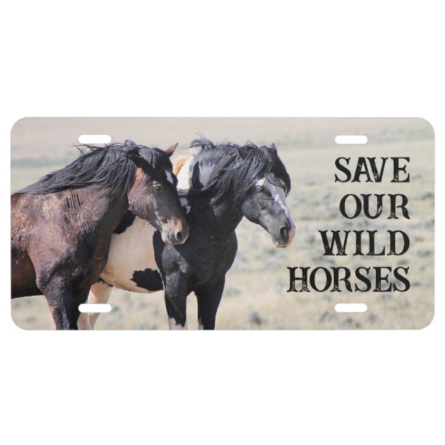 Save Our Wild Horses Washakie License Plate (Front)