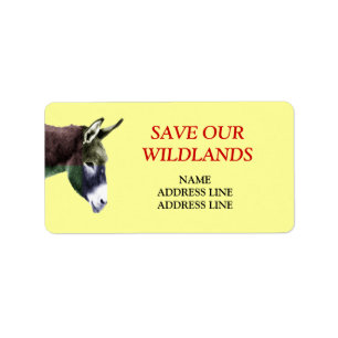 Save Our Wildlands 1 - American Southwest Burro Label
