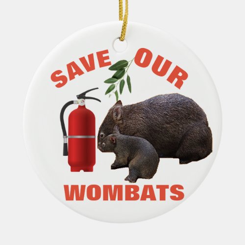 Save Our Wombats Ceramic Ornament