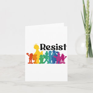 Save P.b.s Resist Rainbow Character Graphic _4 Card