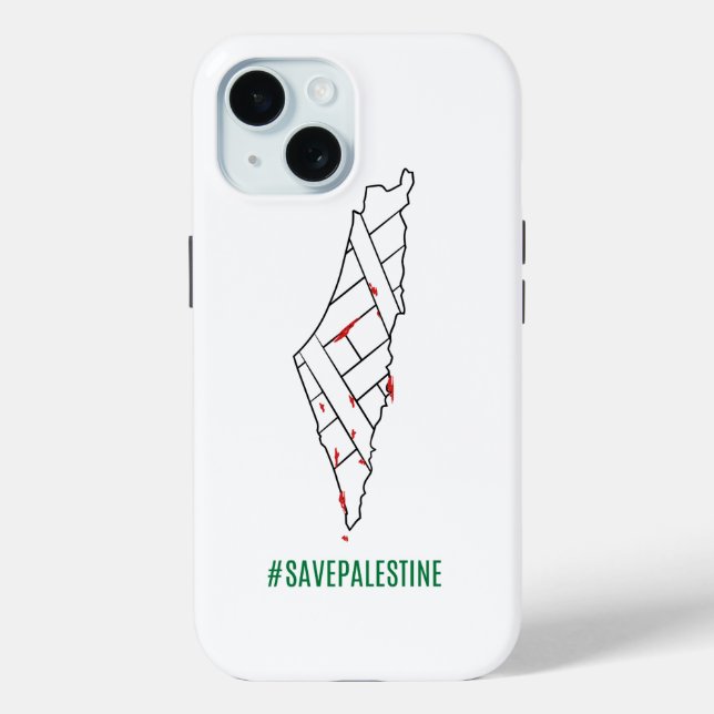 Save Palestine bleeding map - Freedom for Palestin Case-Mate iPhone Case (Back)