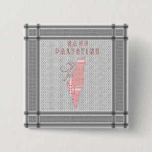 Save Palestine button - Palestinian Pin Button