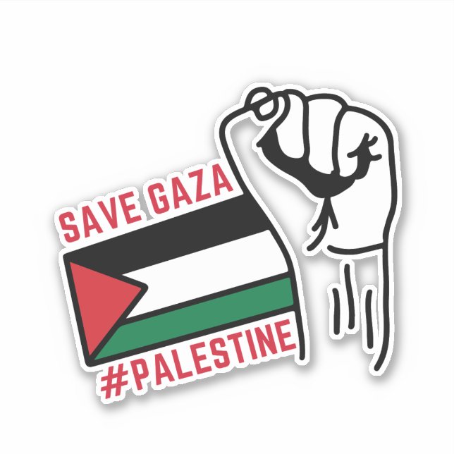 SAVE PALESTINE SAVE GAZA STICKER (Front)