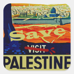 Save Palestine Square Sticker