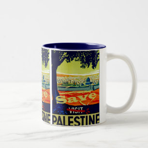 Save Palestine Two-Tone Coffee Mug