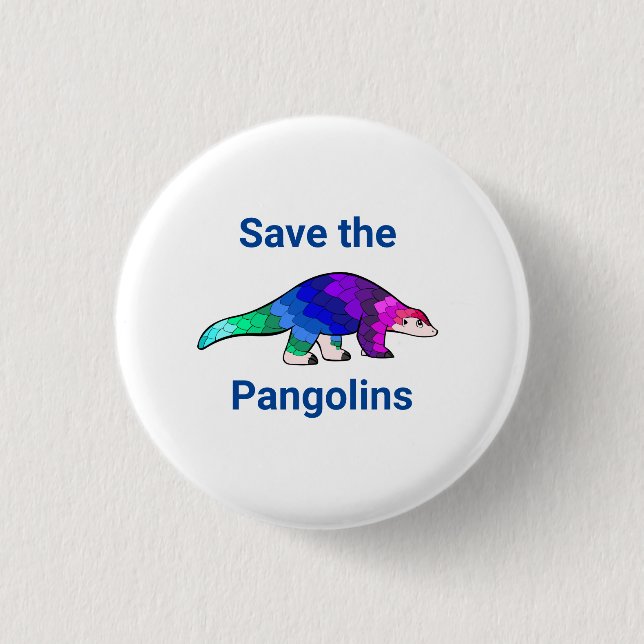 Save Pangolin pin back (Front)