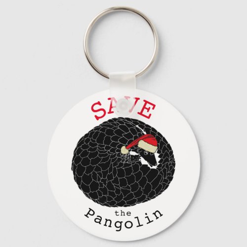 Save Pangolins Animal Rights Christmas  Keychain