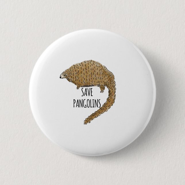 Save Pangolins Button (Front)