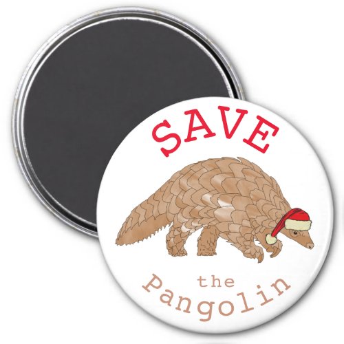 Save Pangolins Christmas  Magnet