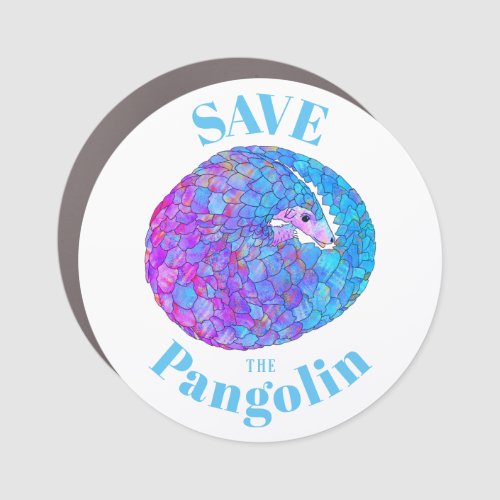 Save Pangolins Endangered Animal Car Magnet