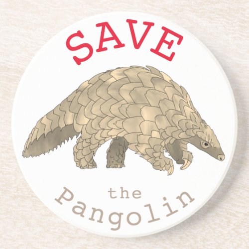 Save Pangolins Endangered Animal Rights Activism Coaster