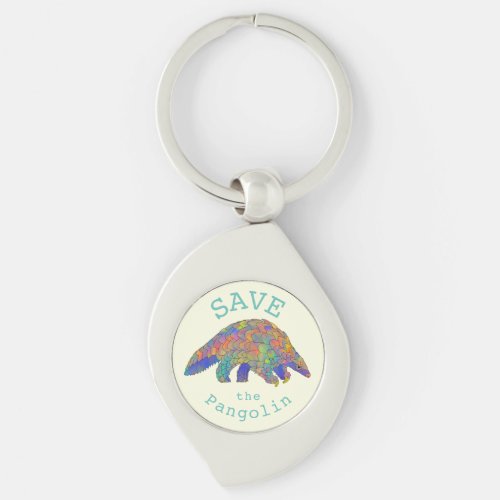 Save Pangolins Endangered Animal Rights Activism   Keychain