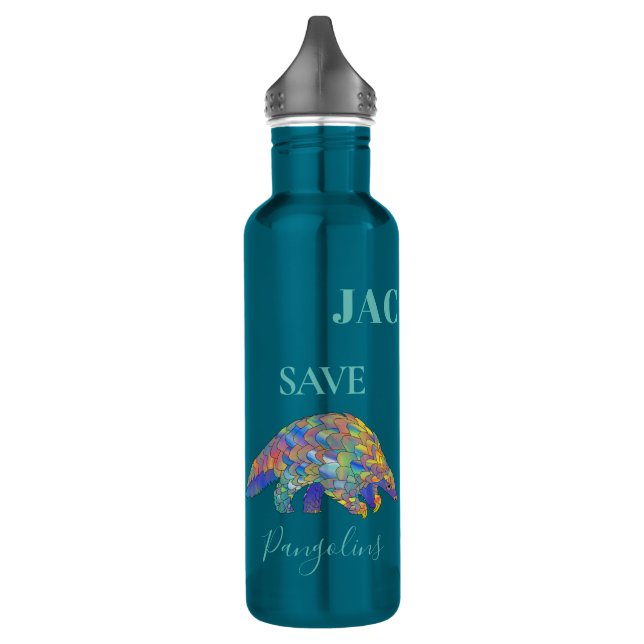 Save Pangolins personalized Stainless Steel Water Bottle (Left)