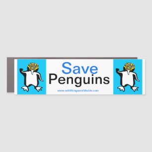 Save PENGUINS -Nature - Blue Car Magnet