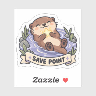 Save Point Cozy Otter Sticker