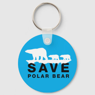 Save Polar Bear Keychain