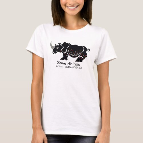 Save RHINOS _ Africa _ Endangered animal _ Nature T_Shirt