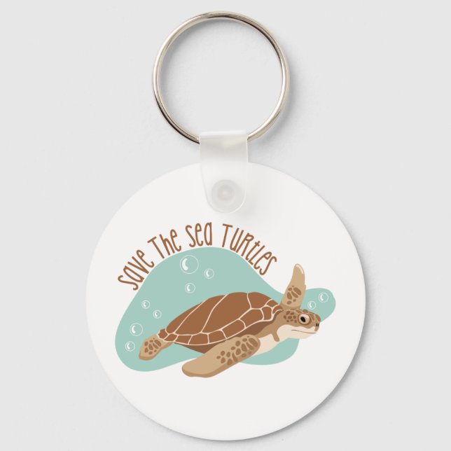 Save Sea Turtles Keychain (Front)