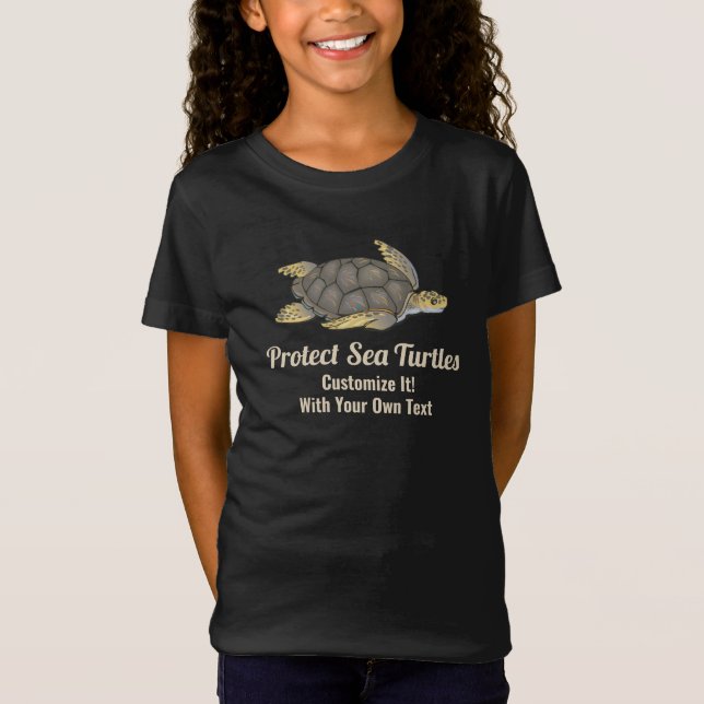 Save Sea Turtles Ocean Wildlife Habitats Climate T-Shirt (Front)