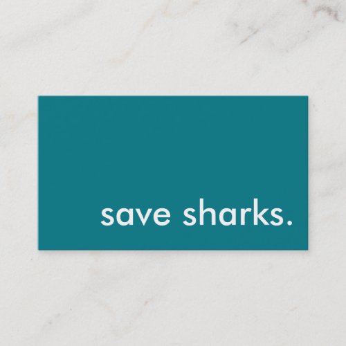save sharks business card