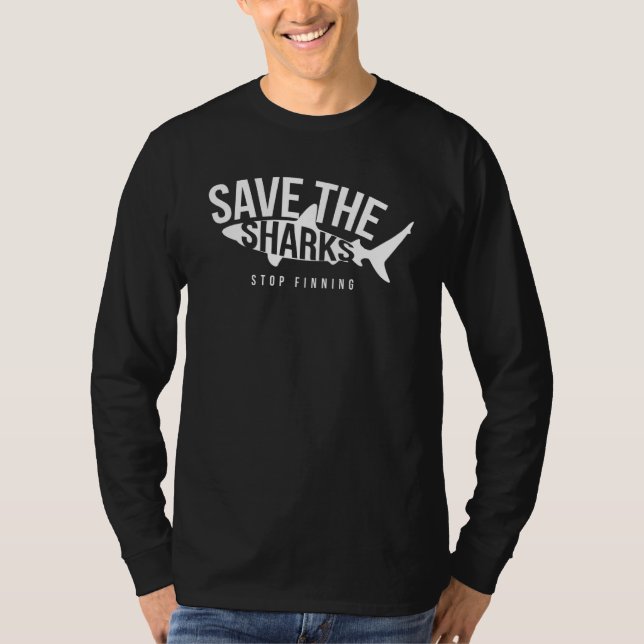 Save Sharks Stop Finning T-Shirt (Front)