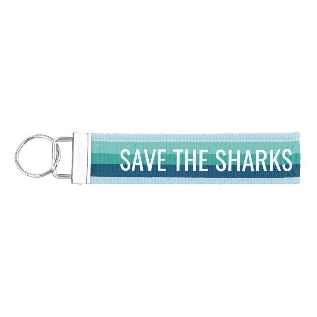 Save Sharks Wrist Keychain (Keys on Left)