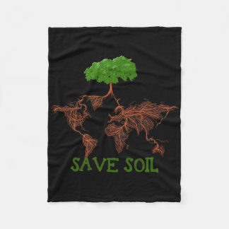 Save Soil Support Sadhguru To Save Our Lives Cute Fleece Blanket