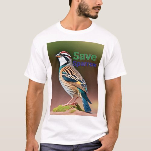 Save Sparrow Sanctuary Tee Embrace Nature Prese T_Shirt
