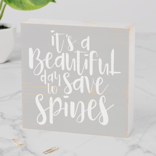 Save Spines, Chiropractic Gifts, Chiropractic Wooden Box Sign (In Situ Horizontal)