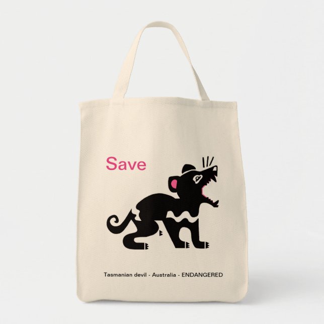  Save Tasmanian devils- Australia - Marsupial Tote Bag (Front)