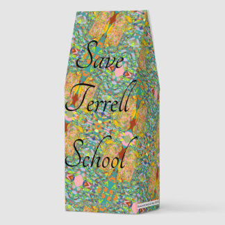 Save terrell School green abstract art Roasted Coffee