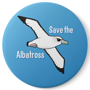 Save the Albatross (flight) Pinback Button