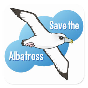 Save the Albatross (flight) Square Sticker
