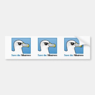 Save the Albatross (portrait) Bumper Sticker