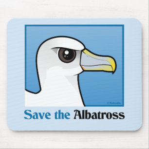 Save the Albatross (portrait) Mouse Pad