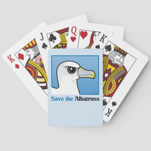 Save the Albatross (portrait) Poker Cards (Back)
