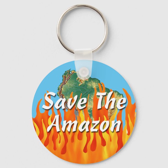 Save The Amazon Keychain (Front)