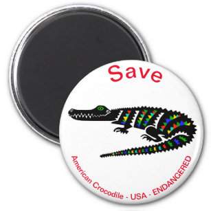 Save the American CROCODILE- Magnet