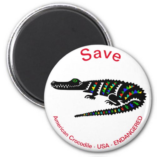 Save the American CROCODILE_Reptile _ Nature Magnet