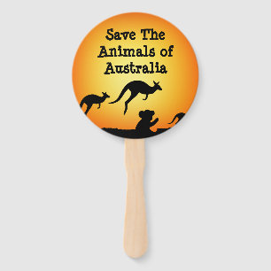 Save The Animals of Australia Hand Fan