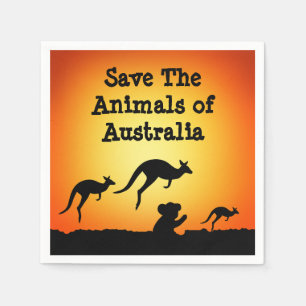 Save The Animals of Australia Napkins