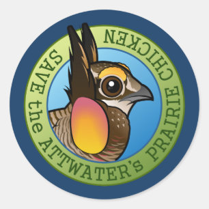 Save the Attwater's Prairie Chicken Classic Round Sticker