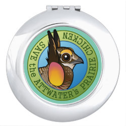 Save the Attwater's Prairie-Chicken Round Compact Mirror