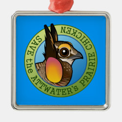 Save the Attwater's Prairie-Chicken Premium Square Ornament