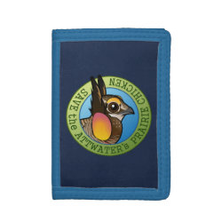 Save the Attwater's Prairie-Chicken TriFold Nylon Wallet